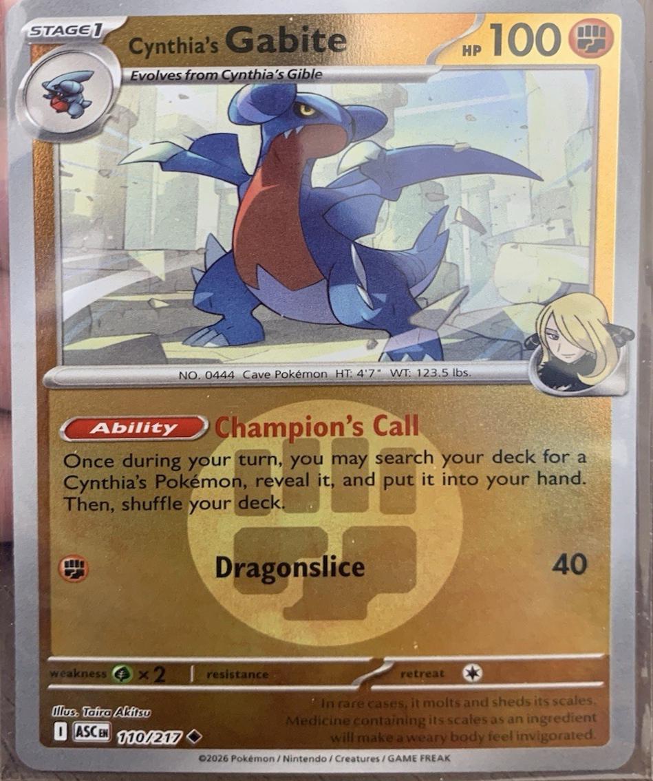 Ascended Heroes Cynthia's Gabite [Energy] Pokémon card